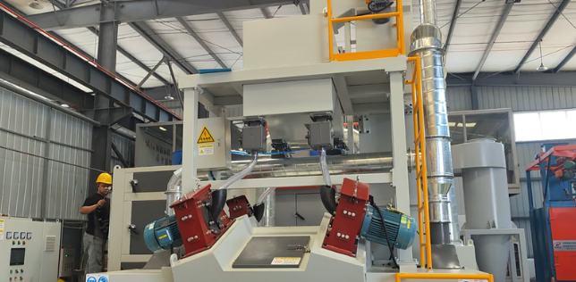 宿州板材除锈强化，通过式抛丸机应用案例